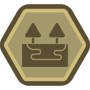 Modern bir kampın vektör çizimi