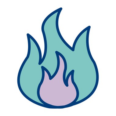 ateş alevi simgesi ana hatlarıyla doldurulmuş