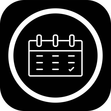 vektör Takvimi Simgesi illüstrasyonu