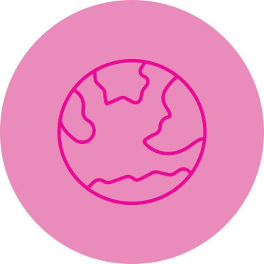 Dünya ikonu, basit vektör illüstrasyonu