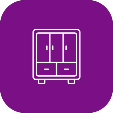 Mobilya simgesi, modern ve sanatın vektör çizimi