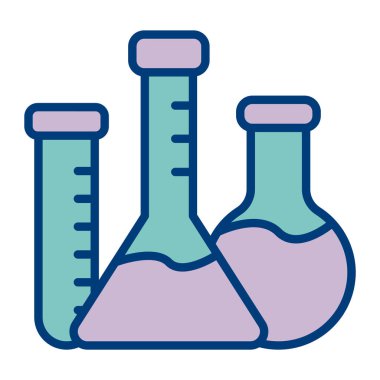 Sıvı vektör illüstrasyon tasarımlı laboratuvar mataraları