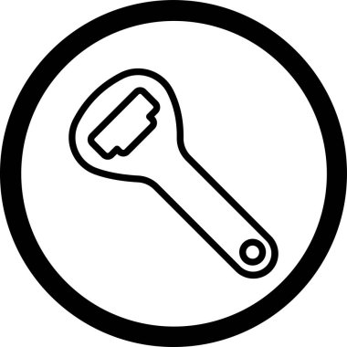 İngiliz anahtarı simgesi vektör illüstrasyonu