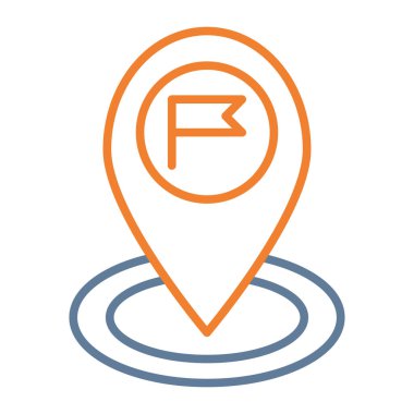 konum pin simgesi vektör illüstrasyonu