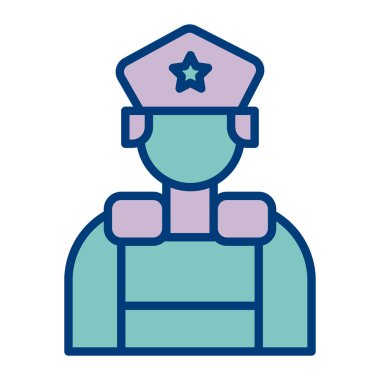 Polis memuru. Basit resimleme