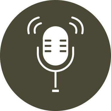 Mikrofon simgesinin vektör illüstrasyonu