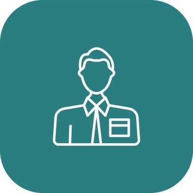 Kimlik kartı simge, düz tasarım