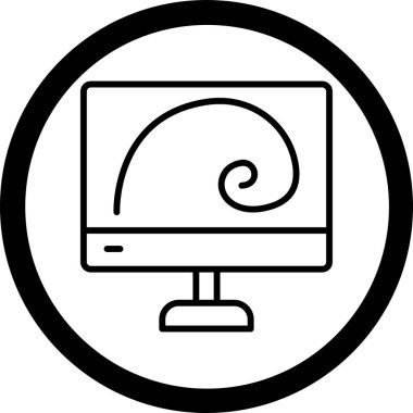 Bir bilgisayar simgesinin vektör illüstrasyonu