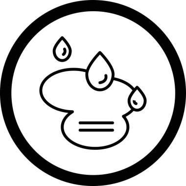 Yağmur. Web simgesi basit tasarım