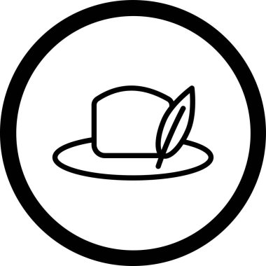 Şapka simgesi vektör illüstrasyonu