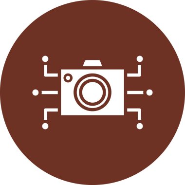 Kamera. Web simgesi basit illüstrasyon