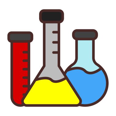 Fen laboratuarı test ikonu. Web için bilim laboratuvarı test vektör simgesinin özet çizimi