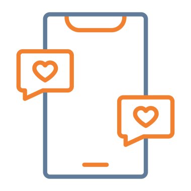 Kalpli cep telefonu, basit vektör çizimi