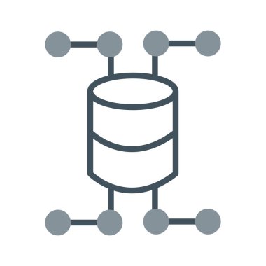 ağ vektörü ince çizgi simgesi