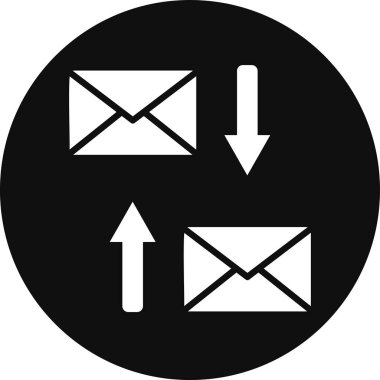 E-posta. Web simgesi basit illüstrasyon