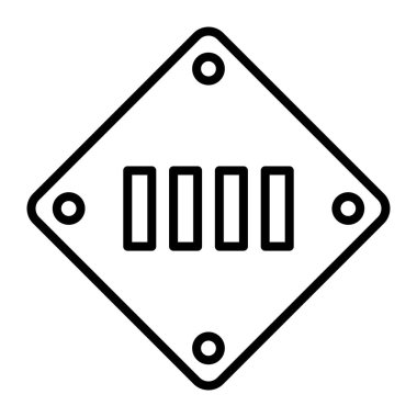 Araba park alanı simgesi, vektör işareti, illüstrasyon