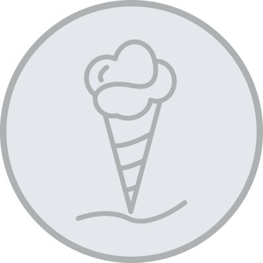 Dondurma vektör satırı simgesi