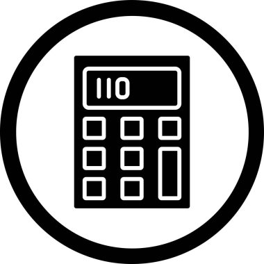 hesap makinesi simgesi vektör illüstrasyonu