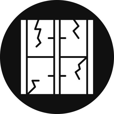 Bir pencere simgesinin vektör illüstrasyonu