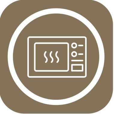 sıcak fırın simgesi, vektör resimleme