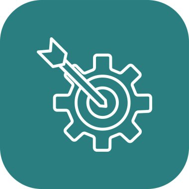 Eşsiz Ayarlar Vektör Satır Simgesi