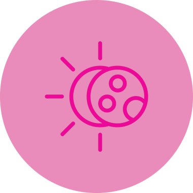 Güneş simgesinin vektör illüstrasyonu