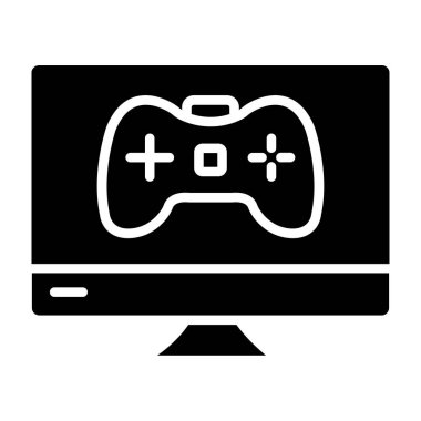 Bilgisayar simgesi vektör illüstrasyon tasarımı ile oyun konsolu