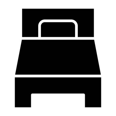 Tek yatak web simgesi, vektör illüstrasyonu