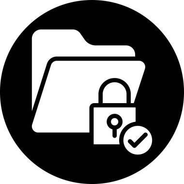 belge simgesi ve vektör illüstrasyonu beyaz arkaplanda izole edildi