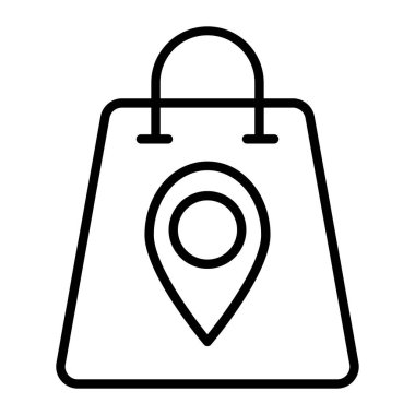 Harita işaretçi simgesi, anahat stili