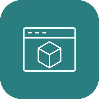 kutu vektör simgesi, soyut vektör illüstrasyon simgesi