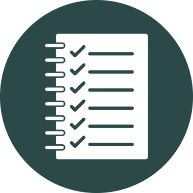 Kontrol listesi. Web simgesi basit illüstrasyon