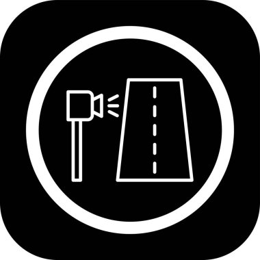 yol simgesi vektör illüstrasyonu