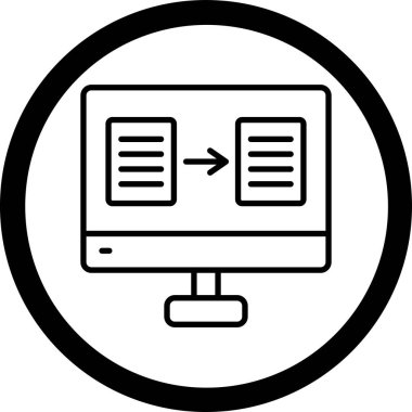 bilgisayar teknoloji modern simge vektör çizim