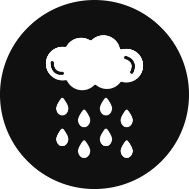 Yağmur simgesinin vektör illüstrasyonu