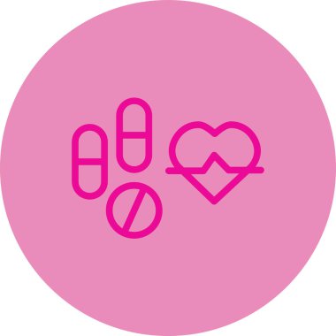 Bir kalp simgesinin vektör illüstrasyonu