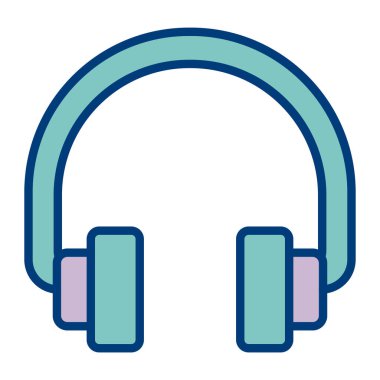 Kulaklık. Web simgesi basit tasarım