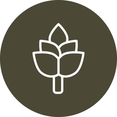 Bir ağaç simgesinin vektör illüstrasyonu