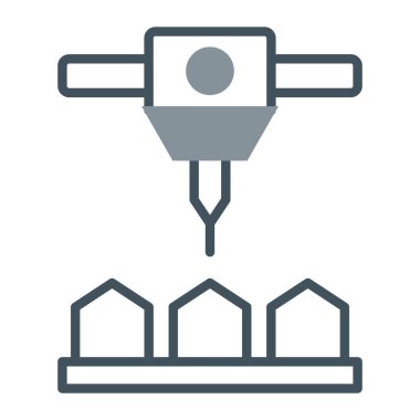 İnşaat vinç simgesi. vektör çizim