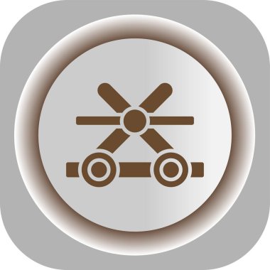 Benzersiz Uydu Vektör Kabartma Simgesi