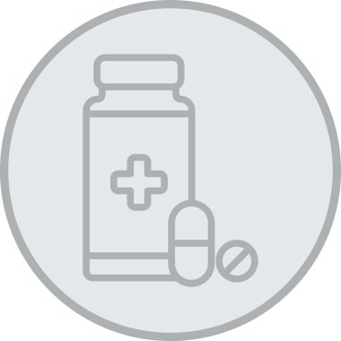 Tıbbi şişe, vektör illüstrasyonu