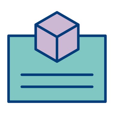 Kutu. Web simgesi basit illüstrasyon