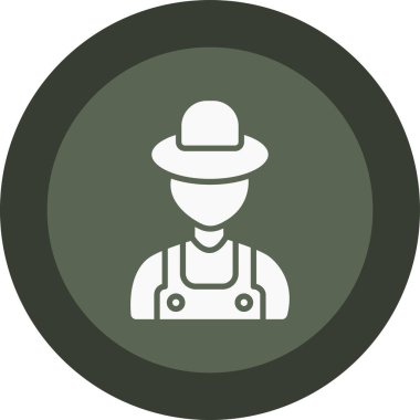 çiftçi ikonu vektör illüstrasyonu