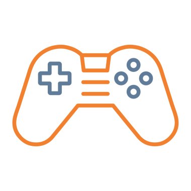 Oyun yastığı ince çizgi simgesi, oyun ve oyun, joystick işareti, vektör grafikleri, beyaz arkaplan üzerinde doğrusal desen, 10 eps