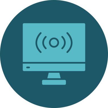 Dizüstü bilgisayar simgesinin vektör çizimi