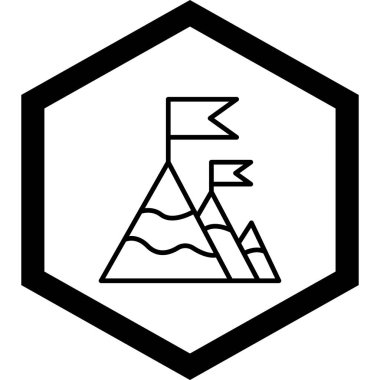 Bir piramit simgesinin vektör çizimi