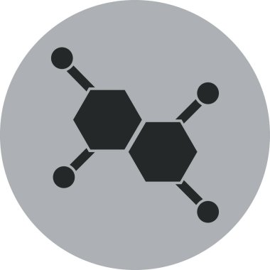 Molekül simgesi, vektör çizimi