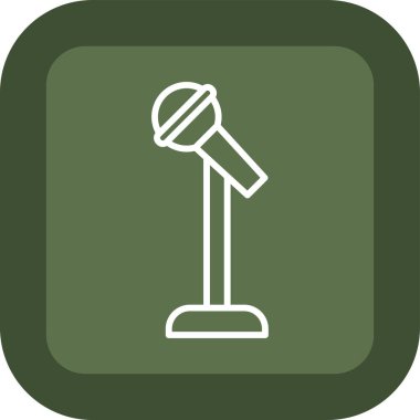 mikrofon simgesi, vektör illüstrasyonu