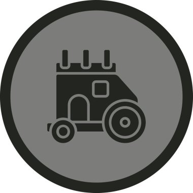 Kamyon Simgesi Moda Biçiminde İzole Arkaplan