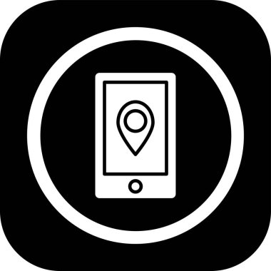 konumu PIN simgesi beyaz arka plan üzerinde